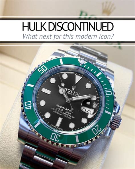 rolex submariner incredible hulk|Rolex Submariner Hulk discontinued.